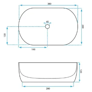 Obrazek Umywalka nablatowa Amelia Mini Aiax Shiny Rea-U9107