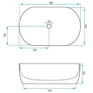 Obrazek Umywalka nablatowa Amelia Mini Stone Matt Rea-U9109