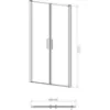 Obrazek Drzwi prysznicowe Primo 110x190 czyste chrom