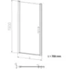 Obrazek Drzwi prysznicowe Samos 70x190 czyste chrom