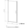 Obrazek Drzwi prysznicowe Samos 85x190 czyste chrom