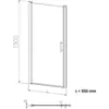 Obrazek Drzwi prysznicowe Samos 95x190 czyste chrom