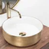 Obrazek Umywalka nablatowa Sami Gold Brush/White