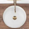 Obrazek Umywalka nablatowa Sami Gold Brush/White