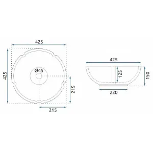 Obrazek Umywalka nablatowa Sevilla Rea-U7505