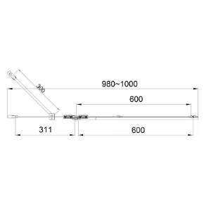 Obrazek Drzwi prysznicowe Jazz 100x190 chrom