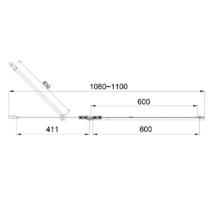 Obrazek Drzwi prysznicowe Jazz 110x190 black