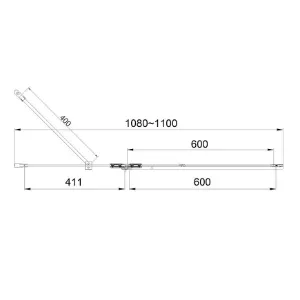 Obrazek Drzwi prysznicowe Jazz 110x190 chrom