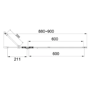 Obrazek Drzwi prysznicowe Jazz 90x190 black