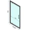 Obrazek Drzwi prysznicowe Rapid Swing 80x195 black Rea K6408