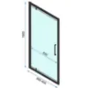 Obrazek Drzwi prysznicowe Rapid Swing 90x195 black Rea K6409