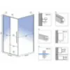 Obrazek Kabina prysznicowa Solar Rea K6412 90x90x195 black