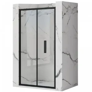 Obrazek Drzwi prysznicowe Rapid Fold 80x195 black Rea K6418