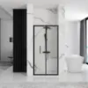 Obrazek Drzwi prysznicowe Rapid Fold 90x195 black Rea K6418