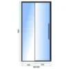 Obrazek Drzwi prysznicowe Solar 100x195 black Rea K6512