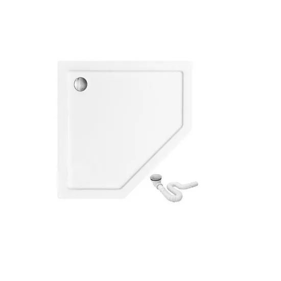 Obrazek BRODZIK PIĘCIOKĄTNY DIAMOND WHITE 90X90X5 K6522