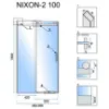 Obrazek Drzwi prysznicowe chrom Nixon-2 100x190 prawe chrom Rea K7440