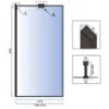 Obrazek Ścianka Walk-in Bler Rea K7631 120x195 black