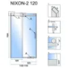Obrazek Drzwi prysznicowe chrom Nixon-2 120x190 lewe chrom Rea K5002