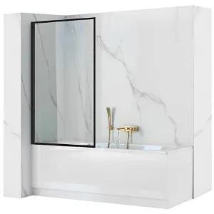 Obrazek Parawan wannowy Lagos fix stały 70x140 black