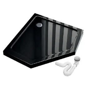 Obrazek BRODZIK PIECIOKĄTNY DIAMOND BLACK 90X90X5 K8543