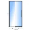 Obrazek Drzwi prysznicowe Solar 120x195 black Rea K6312