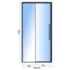 Obrazek Drzwi prysznicowe Solar 90x195 black Rea K6319