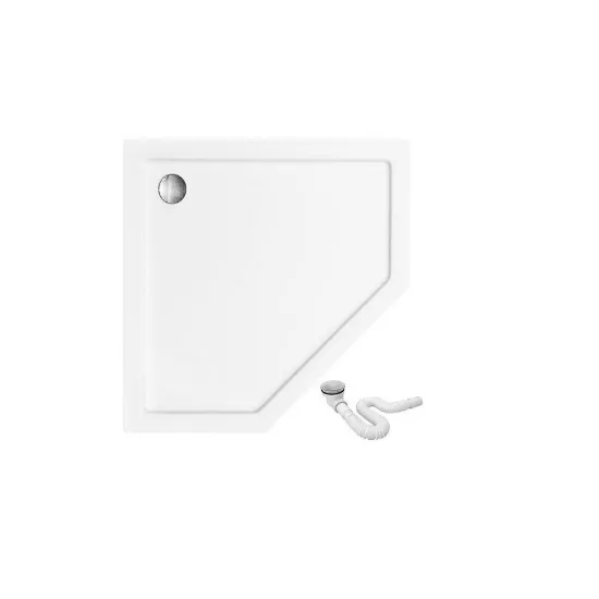 Obrazek BRODZIK PIĘCIOKĄTNY DIAMOND WHITE 80X80X5 K8544