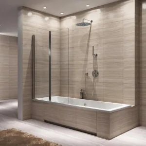 Obrazek Parawan wannowy Agat 100x140 chrom