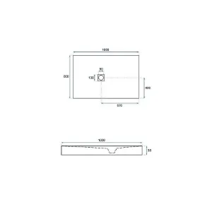Obrazek BRODZIK PROSTOKĄTNY ROCK BLACK 80X100 K4578
