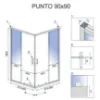 Obrazek Kabina prysznicowa Punto Rea K4801 90x90x190 black