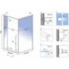 Obrazek Kabina prysznicowa Fargo Rea K4903 90x90x195 gold
