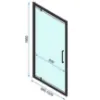 Obrazek Drzwi prysznicowe Rapid Swing 100x195 black Rea K6410
