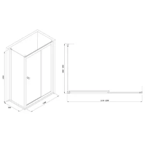 Obrazek Kabina prysznicowa Vega-Sigma 120x70 czyste chrom