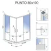 Obrazek Kabina prysznicowa Punto Rea K1889 100x80x190 chrom