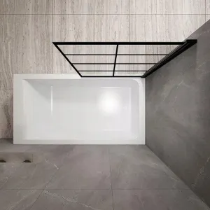 Obrazek Parawan wannowy Lagos-1 fix stały 80x140 black