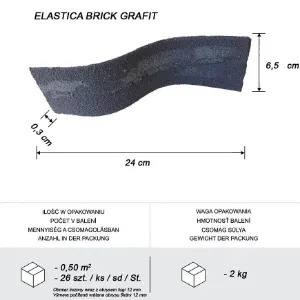 Obrazek Elastyczna cegła Brick Grafit