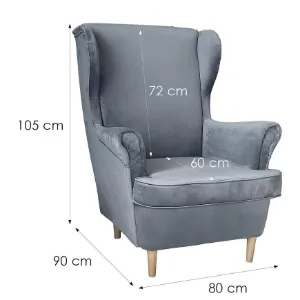 Obrazek Fotel Kingston Royal 28 00/1 szary