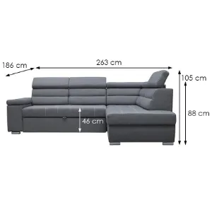 Obrazek Narożnik z funkcją spania William Look 10 prawostronny