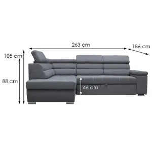 Obrazek Narożnik z funkcją spania William Look 10 lewostronny