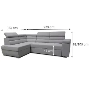 Obrazek Narożnik z funkcją spania William Look 8 lewostronny