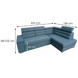 Obrazek Narożnik z funkcją spania William Look 22 prawostronny