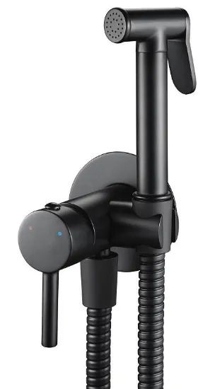 Obrazek Bateria bidetowa Rea Loop Lungo czarna