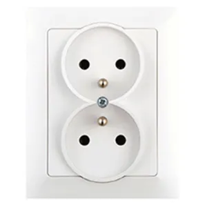 Obrazek Gniazdo podwójne Z/U MEDIUM white 16165