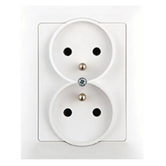 Obrazek Gniazdo podwójne Z/U MEDIUM white 16165