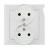 Obrazek Gniazdo podwójne POLA white 33028