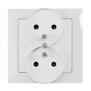 Obrazek Gniazdo podwójne POLA white 33028
