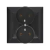 Obrazek Gniazdo podwójne POLA black 33207