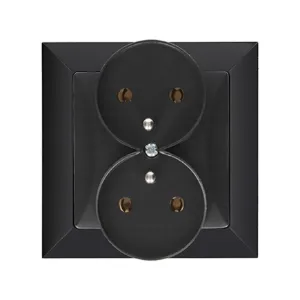 Obrazek Gniazdo podwójne POLA black 33207