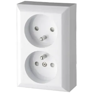 Obrazek Gniazdo podwójne Z/U IP20 GAO white 20456